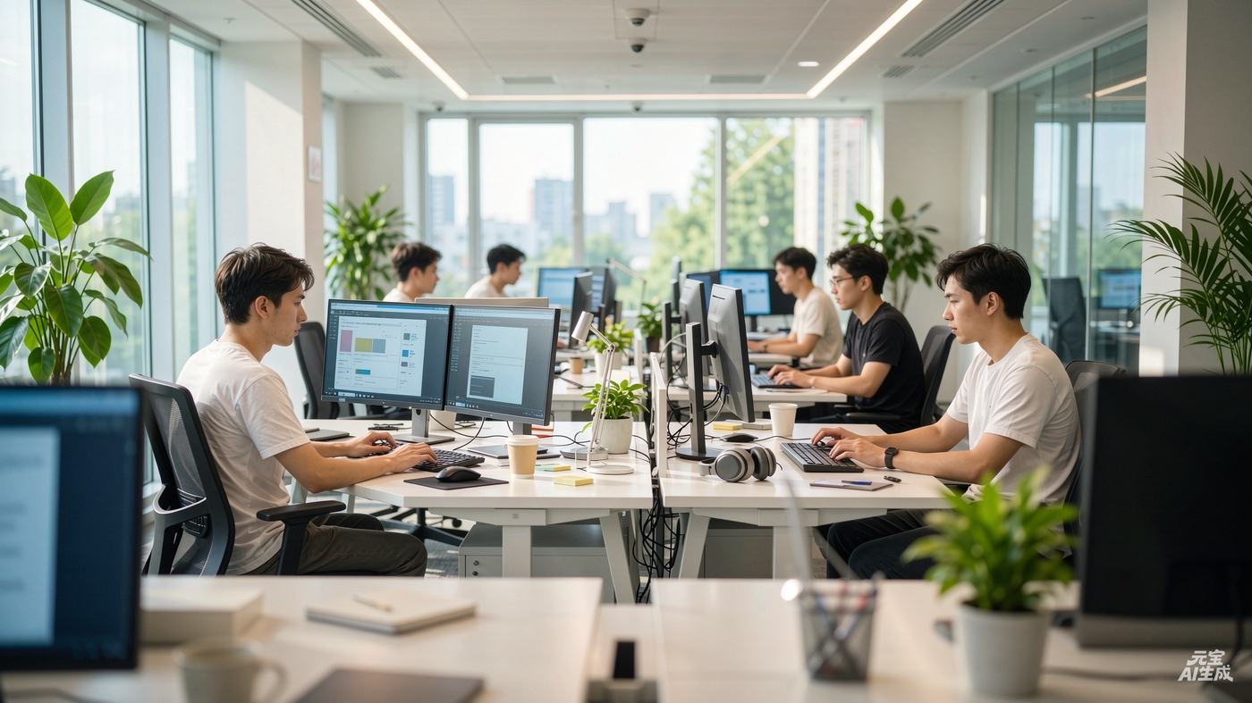 新盛游戏开放式办公区实景